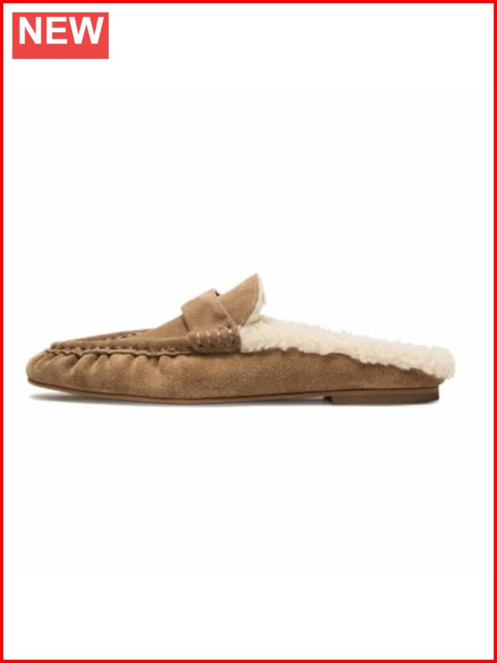 Women's Faux Fur Lined Suede Mules Slip-On Backless Loafers Casual Flat Shoes